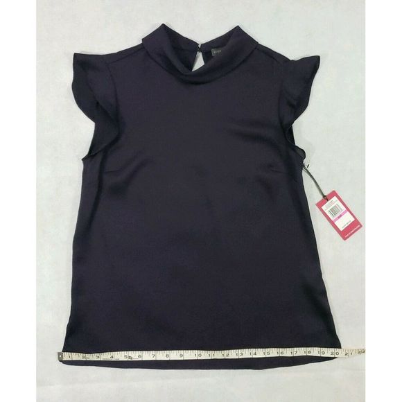 Vince Camuto Blouse Plum Purple Ruffled Sl… - Picture 4 of 8